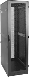 Шкаф коммутационный ЦМО (ШТК-М-42.6.8-1ААА-9005) напольный 42U 600x800мм пер.дв.стекл задн.дв.стал.лист 2 бок.пан. 550кг черный