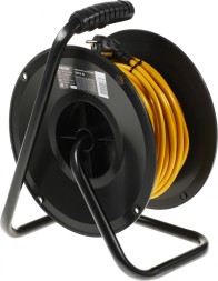 Удлинитель силовой Stayer 55070-30 2x2.5кв.мм 4розет. 30м ПВС 10A катушка желтый