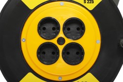 Удлинитель силовой Stayer 55070-30 2x2.5кв.мм 4розет. 30м ПВС 10A катушка желтый