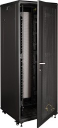 Шкаф серверный Lanmaster Business (TWT-CBB-47U-8X12-P1) напольный 47U 800x1200мм пер.дв.перфор. задн.дв.перфор.2-хст. 2 бок.пан. 800кг черный 1126мм 142.2кг 2277мм IP20 сталь