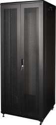 Шкаф серверный Lanmaster Business (TWT-CBB-47U-8X12-P1) напольный 47U 800x1200мм пер.дв.перфор. задн.дв.перфор.2-хст. 2 бок.пан. 800кг черный 1126мм 142.2кг 2277мм IP20 сталь
