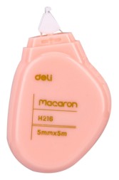 Лента коррект. Deli Macaron EH21606 5мх5мм ассорти корпус белый туба