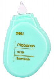 Лента коррект. Deli Macaron EH21606 5мх5мм ассорти корпус белый туба