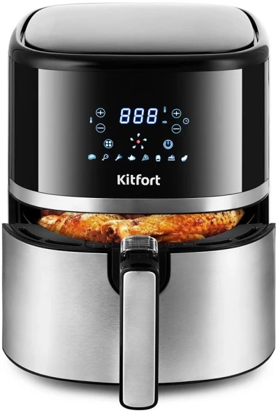 Аэрогриль Kitfort КТ-2221 3.3л 1500Вт черный/серебристый