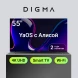 Телевизор LED Digma 55&amp;quot; DM-LED55UBB33 Яндекс.ТВ Frameless Metal черный 4K Ultra HD 60Hz DVB-T DVB-T2 DVB-C DVB-S DVB-S2 USB WiFi Smart TV