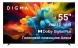 Телевизор LED Digma 55&amp;quot; DM-LED55UBB33 Яндекс.ТВ Frameless Metal черный 4K Ultra HD 60Hz DVB-T DVB-T2 DVB-C DVB-S DVB-S2 USB WiFi Smart TV