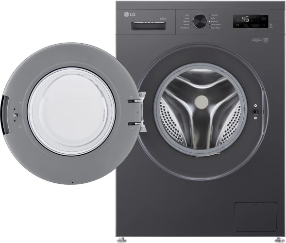 Стиральная машина LG F2Y1WS6J класс: A загр.фронтальная макс.:6.5кг темно-серый инвертер