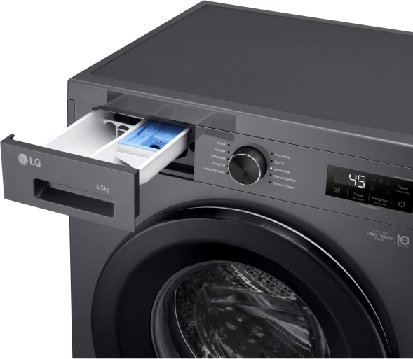 Стиральная машина LG F2Y1WS6J класс: A загр.фронтальная макс.:6.5кг темно-серый инвертер