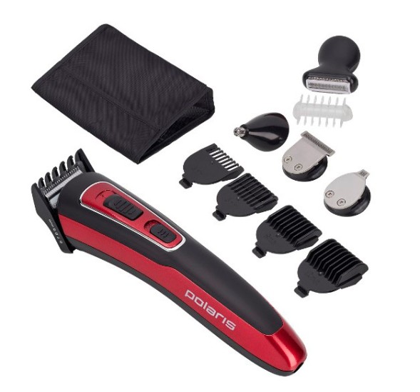 Машинка для стрижки Polaris PHC 3019RC Retro красный/черный (насадок в компл:9шт)