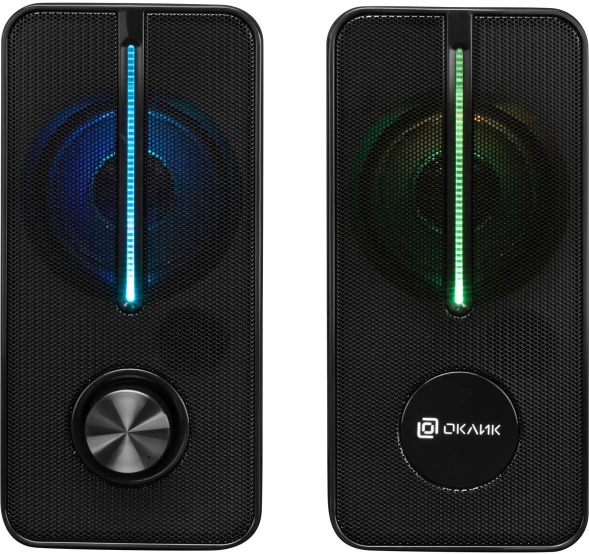 Колонки Оклик OK-120U 2.0 черный 6Вт