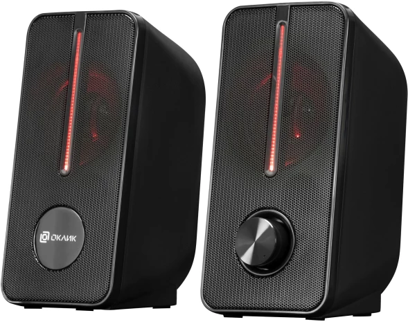 Колонки Оклик OK-120U 2.0 черный 6Вт