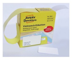 Этикетки Avery Zweckform 3832 38x21мм 350шт на листе/70г/м2/белый самоклей. универсальная