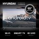 Телевизор LED Hyundai 65&amp;quot; H-LED65BU7006 Android TV Frameless Metal черный/серебристый 4K Ultra HD 60Hz DVB-T DVB-T2 DVB-C DVB-S DVB-S2 USB WiFi Smart TV