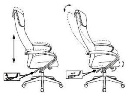 Кресло руководителя Бюрократ CH-607 светло-серый TW-02 сиденье черный сетка/ткань с подголов. крестов. пластик
