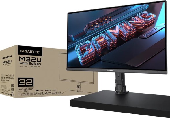 Монитор Gigabyte 31.5&amp;quot; M32U AE черный IPS LED 1ms 16:9 HDMI M/M HAS Piv 350cd 178гр/178гр 3840x2160 144Hz DP 4K USB 10кг