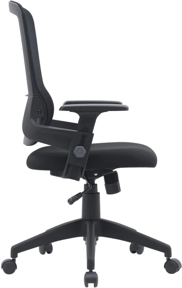 Кресло Cactus CS-MC313-BK черный сетка/ткань низк.спин. крестов. пластик пластик черный