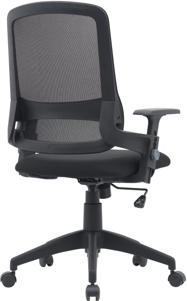 Кресло Cactus CS-MC313-BK черный сетка/ткань низк.спин. крестов. пластик пластик черный