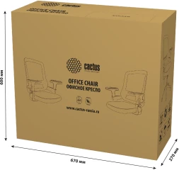 Кресло Cactus CS-MC313-BK черный сетка/ткань низк.спин. крестов. пластик пластик черный