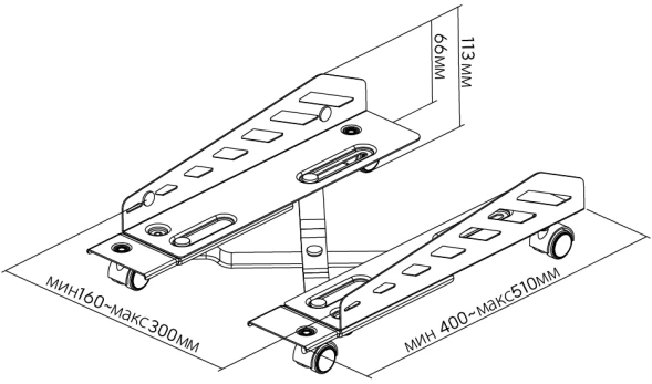 Подставка Cactus CS-CCB-02BK черный