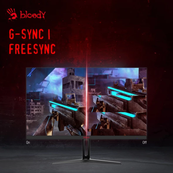 Монитор Bloody 23.8&amp;quot; MN240F черный IPS LED 1ms 16:9 HDMI M/M матовая 280cd 178гр/178гр 1920x1080 180Hz G-Sync DP FHD 2.9кг