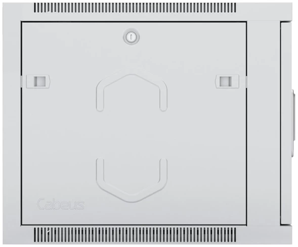 Шкаф коммутационный Cabeus (SH-05F-6U60/35M) настенный 6U 600x350мм пер.дв.металл 60кг серый 290мм 13кг 220град. 368мм IP20 сталь