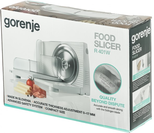 Ломтерезка Gorenje R401W 100Вт (нарезка до 17мм) белый