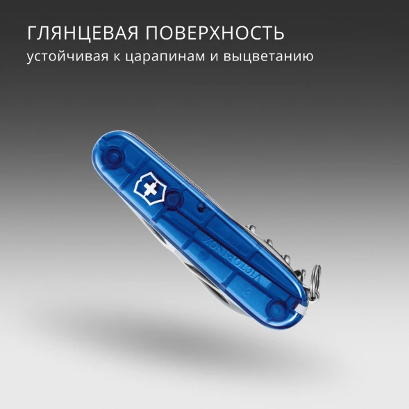 Нож перочинный Victorinox Spartan (1.3603.T2) 91мм 12функц. синий полупрозрачный карт.коробка