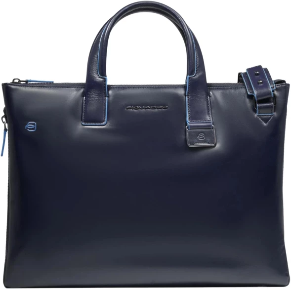 Деловая сумка Piquadro Blue Square CA4021B2/BLU2 с отделением для ноутбука 15.6&amp;quot; синяя натур.кожа