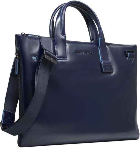Деловая сумка Piquadro Blue Square CA4021B2/BLU2 с отделением для ноутбука 15.6&amp;quot; синяя натур.кожа
