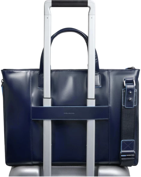 Деловая сумка Piquadro Blue Square CA4021B2/BLU2 с отделением для ноутбука 15.6&amp;quot; синяя натур.кожа