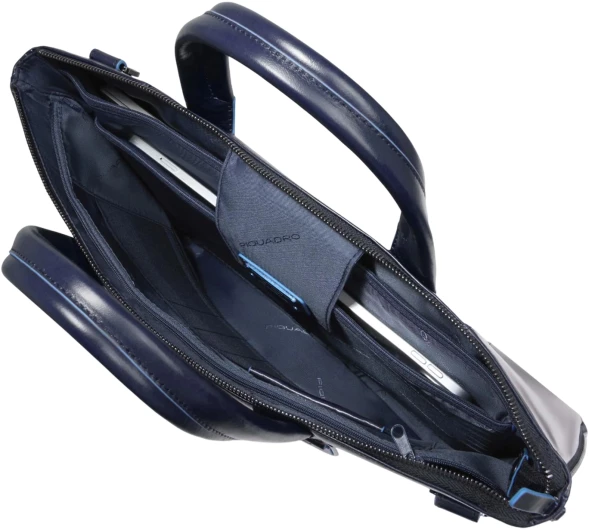 Деловая сумка Piquadro Blue Square CA4021B2/BLU2 с отделением для ноутбука 15.6&amp;quot; синяя натур.кожа