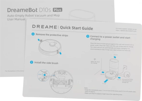 Пылесос-робот Dreame D10s Plus 46Вт черный