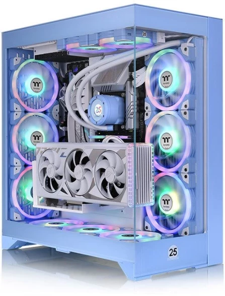 Корпус Thermaltake CTE E600MX Hydrangea Blue синий без БП E-ATX 11x120mm 4x140mm 2xUSB3.0 audio bott PSU