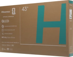 Телевизор QLED Hisense 43" 43E7S Frameless черный 4K Ultra HD 60Hz MEMC DVB-T DVB-T2 DVB-C DVB-S DVB-S2 USB WiFi Smart TV (RUS)