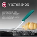 Нож кухонный Victorinox Swiss Classic (6.7704.C1) стальной универсальный для чистки овощей и фруктов лезв.100мм прямая заточка зеленый