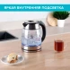 Чайник электрический Scarlett SC-EK27G40 1.8л. 1800Вт серебристый/черный корпус: стекло