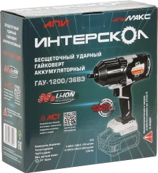 Гайковерт Интерскол ГАУ-1200/36ВЭ аккум. патрон:квад.3/4&amp;quot; (819.0.0.70)