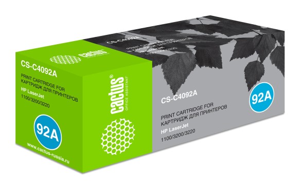 Картридж лазерный Cactus CS-C4092A C4092A черный (2500стр.) для HP LJ 1100/3200/3220