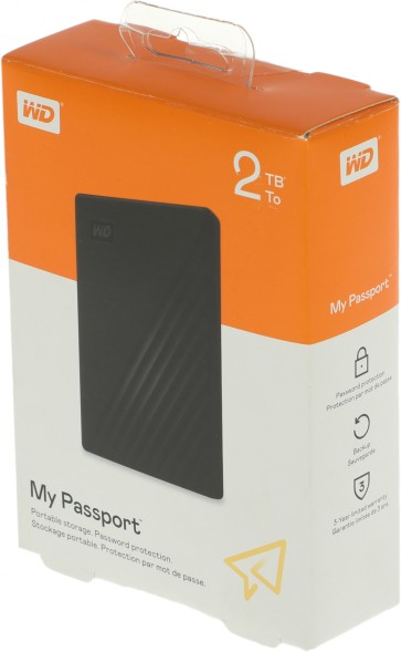 Жесткий диск WD USB 3.0 2Tb WDBYVG0020BBK-WESN My Passport 2.5&amp;quot; черный