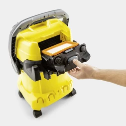 Строительный пылесос Karcher WD 5 Control P 25/5/22 1200Вт (уборка: сухая/влажная/выдув/сбор воды) желтый
