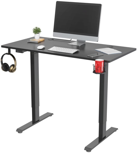 Стол для компьютера Cactus подъёмный столешница МДФ черный каркас черный (CS-ED-BBK)