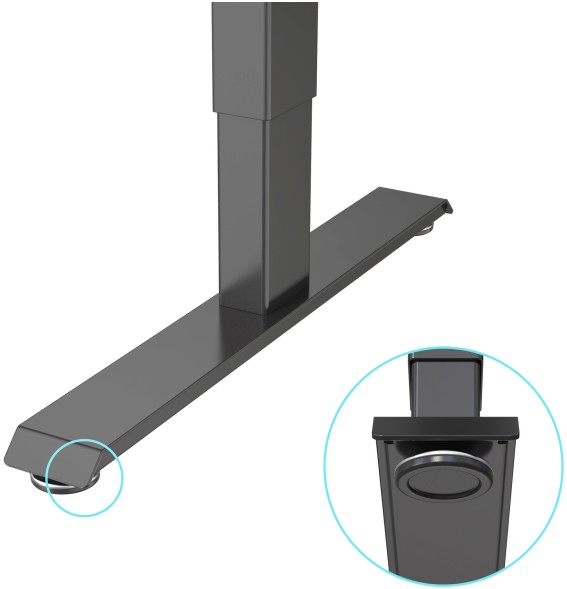 Стол для компьютера Cactus подъёмный столешница МДФ черный каркас черный (CS-ED-BBK)