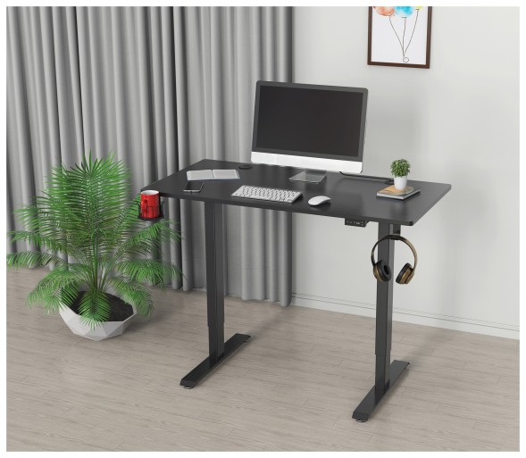 Стол для компьютера Cactus подъёмный столешница МДФ черный каркас черный (CS-ED-BBK)