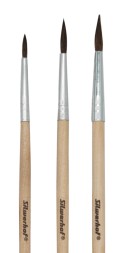 Набор кистей Silwerhof Веселые друзья (наб.3шт) пони круг.№2,4,6 дерев.ручка