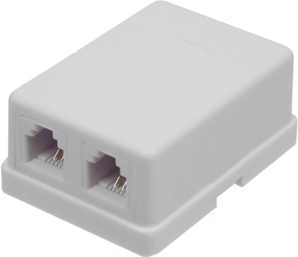 Розетка Lanmaster TWT-SS2-1212-WH телеф. RJ12 бел. (упак.:1шт)