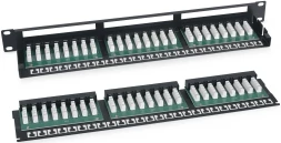 Патч-панель Cabeus PLHD-48-CAT.5E-DUAL 19&amp;quot; 1U 48xRJ45 кат.5E UTP