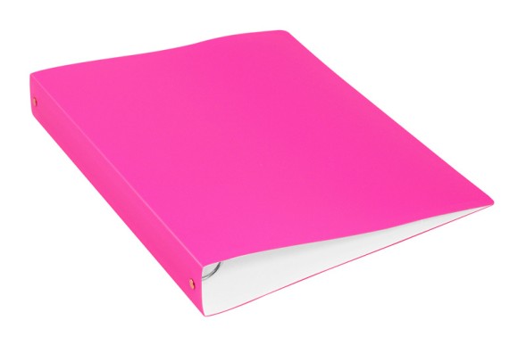 Папка метал.пруж.скоросш. Бюрократ Double Neon DNE07PPINK A4 пластик 0.7мм кор.27мм карм.прод.внут. розовый