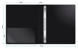 Папка на 4-х кольцах Бюрократ -0827/4R A4 пластик 0.7мм кор.27мм внутр. с вставкой ассорти