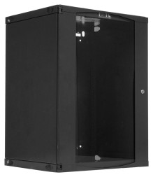 Шкаф коммутационный Lanmaster Next (TWT-CBWNG-15U-6X6-BK) настенный 15U 550x600мм пер.дв.стекл 60кг черный 22кг 823мм