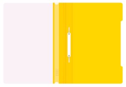 Папка-скоросшиватель Бюрократ Люкс -PSL20YEL A4 прозрач.верх.лист пластик желтый 0.14/0.18